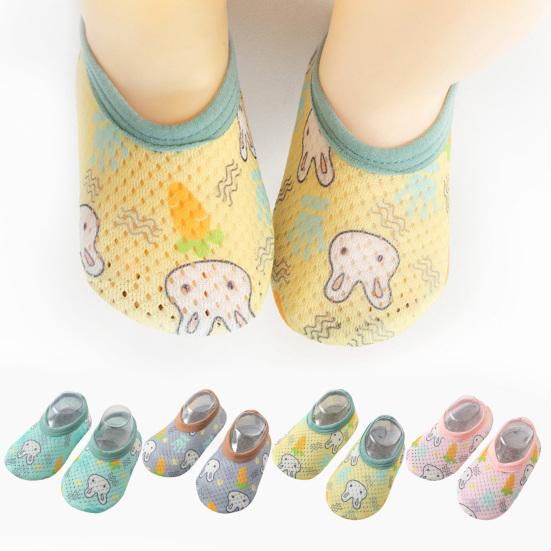 

1 пара обуви для малышей, дышащие, амортизирующие, противоскользящие носки для первых ходунков, сетчатые носки с героями мультфильмов для малышей