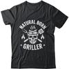 Natural Born Griller Funny BBQ Joke for Grill Lovers Shirt Short Sleeve Tee