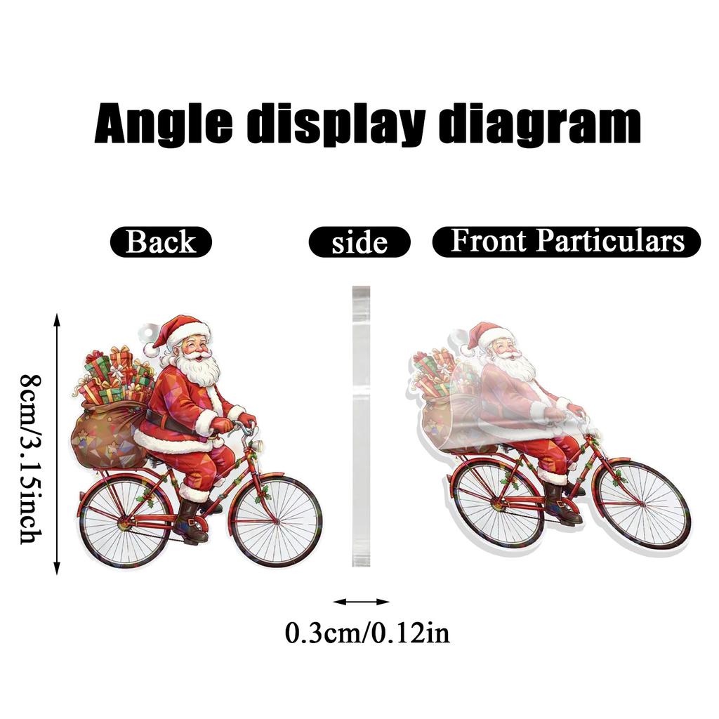 2D Weihnachtsschmuck, Flacher Weihnachtsbaum aus Acryl, Heimdekoration, Anhänger für den Weihnachtsbaum