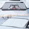 Cute Husky Car Windshield Snow Cover - Anti-Freeze, Anti-Snow, and Sun Protection