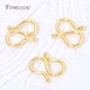 18K Gold Plated S Hook Clasp,Necklace Clasp Connectors,DIY Jewelry Making Findings For Bracelets Necklaces Accessories