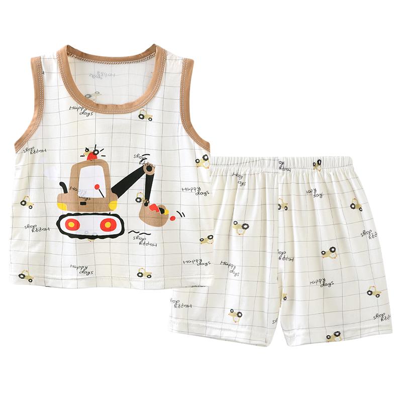 Baby Boy Summer Sleeveless Vest & Pants Set