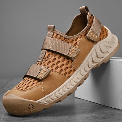 FashionBrand's New Summer Handmade Mesh Breathable Sandals Fashionable Men's Outdoor Comfortable Anti Slip Sports and Leisure Shoes