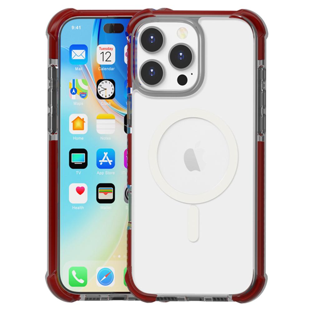 For iPhone 16 Pro Case Compatible with MagSafe Reinforced Corners TPU+Acrylic+TPE Phone Cover