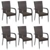 VidaXL Ensemble de Salle à Manger de Jardin 7 pcs Mobilier à Dîner de Terrasse Table et Chaises de Repas de Patio Extérieur 3072501