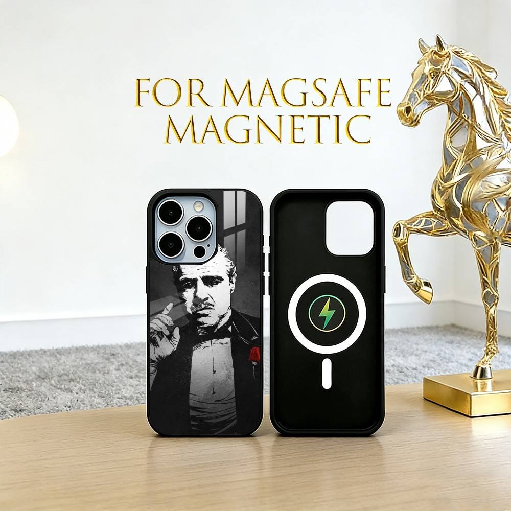 

Чехол для телефона Дона Вито Корлеоне для iPhone17,16,15,14,13,12,11 Plus,Pro Магнитный с беспроводной зарядкой Magsafe iPhone11