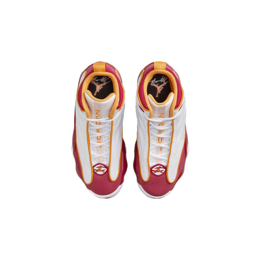New Jordan Pro Strong Slip Resistant Mid Top Children's Basketball Shoes White Red Teenagers DC7911-168