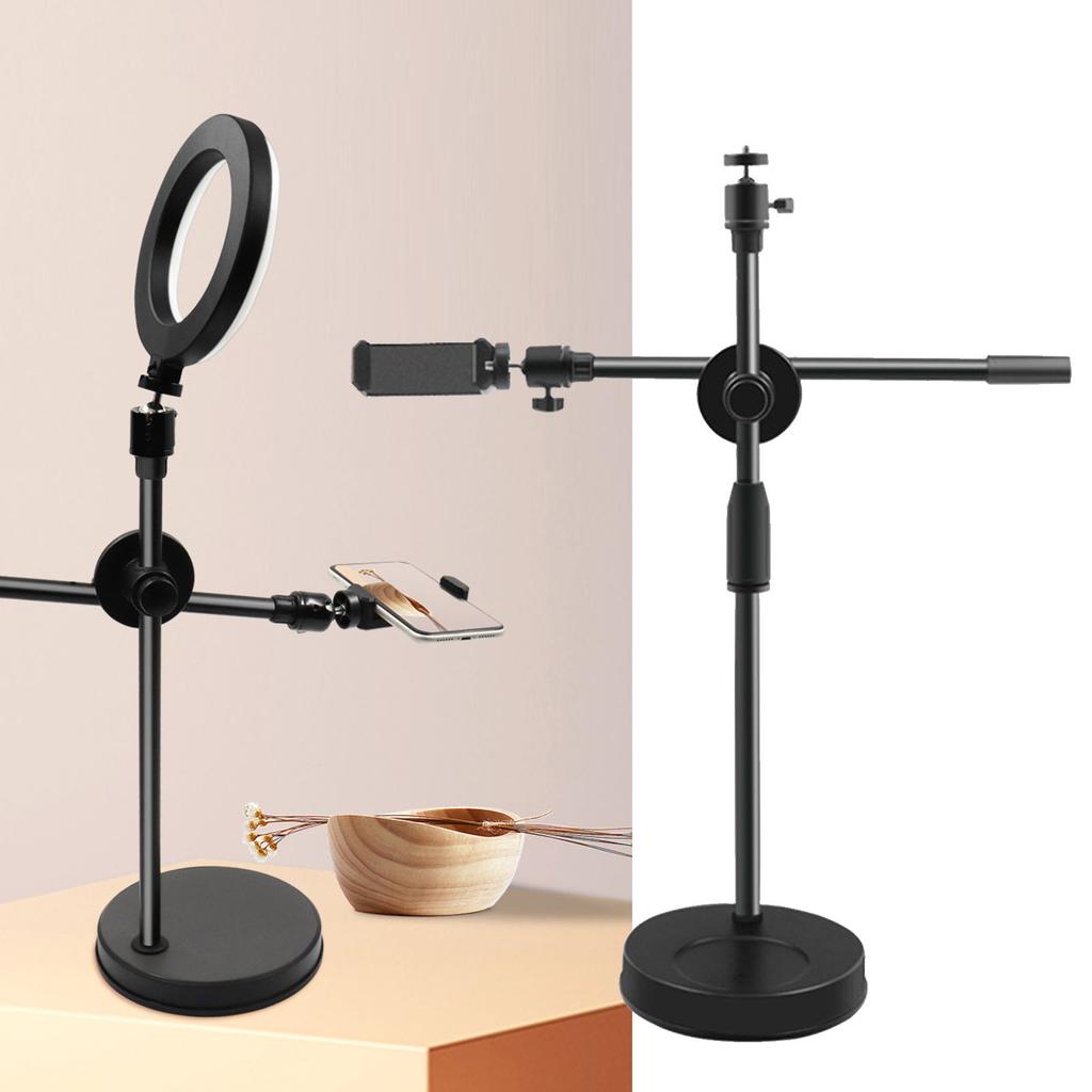 Phone Holder Multifunction Retractable Adjustable Stable Base Cellphone Stand for Salon Photograph