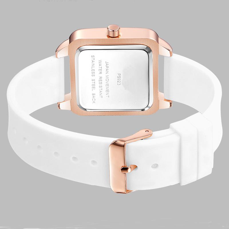 Women Casual Quartz Wristwatch Silicone Strap Dial Business Watche