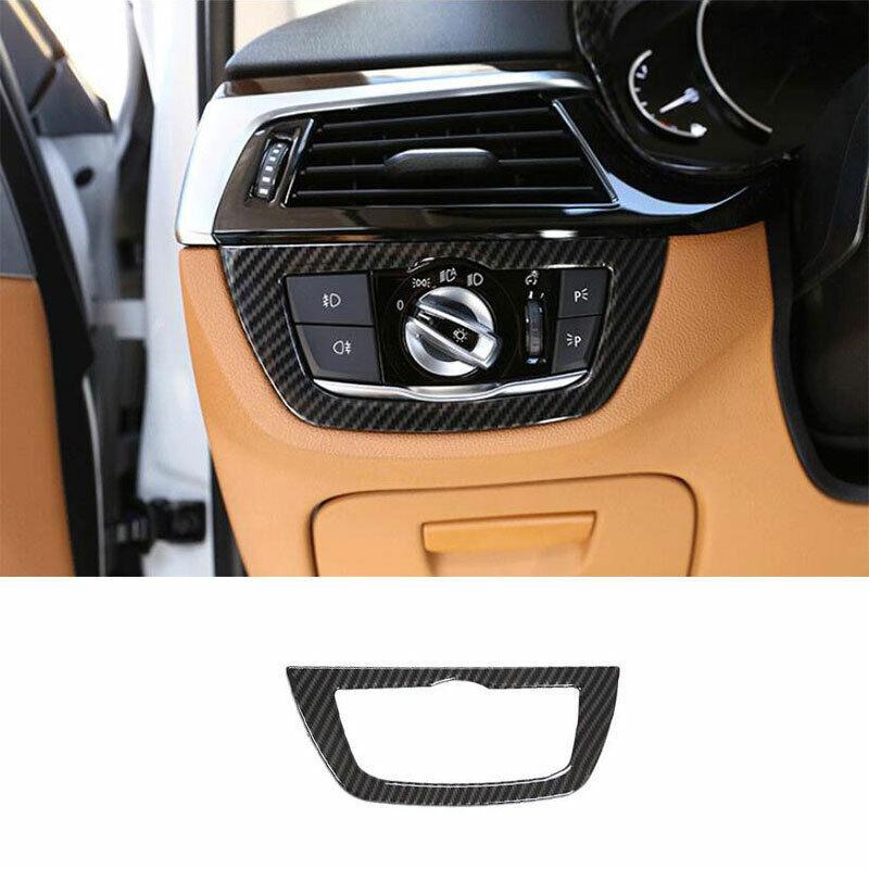 ABS Carbon Fiber Function Control Button Frame Trim For BMW 5 Series 2018-