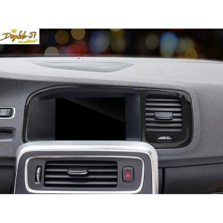 Black Titanium Middle Console Navigation Panel Trim Fits For Volvo S60 2011-2018