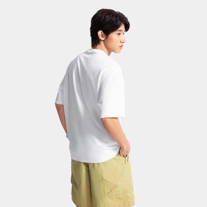 Li-Ning Outdoor Series CF Water Resistant Comfortable Antibacterial Short Sleeve T-Shirt Men Tops Standard-White ATSV189-8