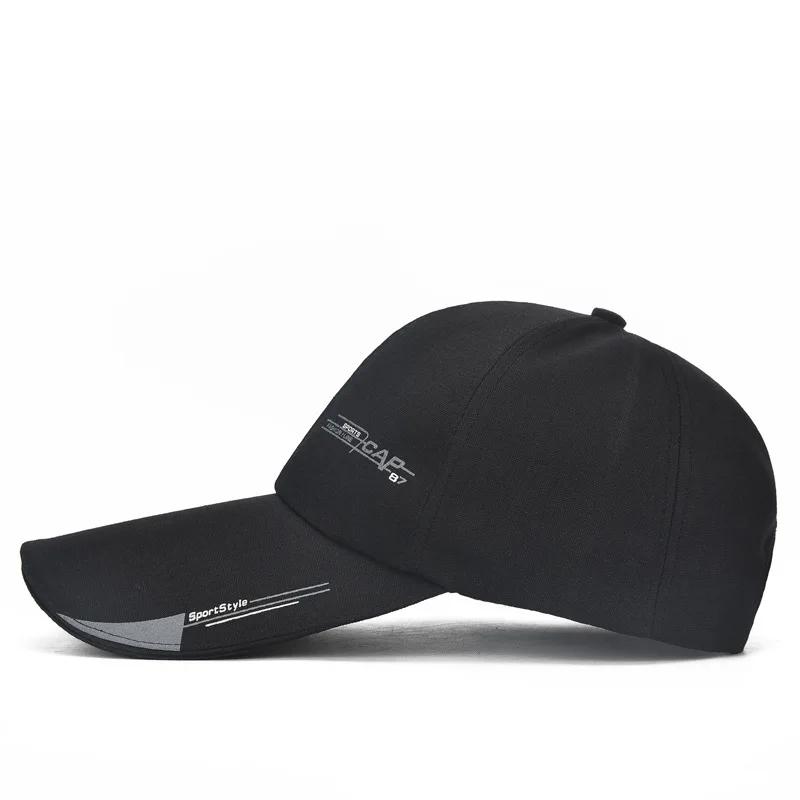 Baseballpetten voor Mannen Lange Klep Snapback Hoed Buitensporten Zonbescherming Gorras Adjustable white