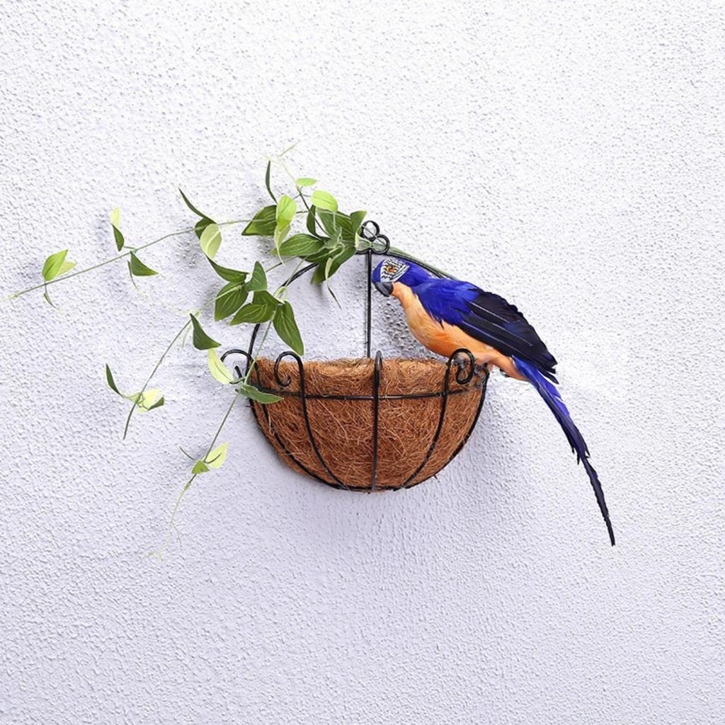 Realistic Parrot Feather Bird, Farmhouse Garden Décor, Handcrafted Parrot Ornament, Garden Decoration, Vibrant Small Bird Craft