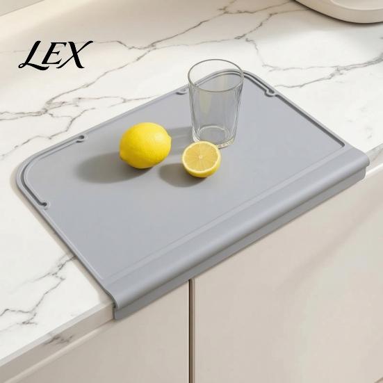 Easy Clean Dining Mat Silicone Placemat for Toddlers, Non-Slip Food Grade Baby Eating Mat, Toddler Table with Safety Edge, Foldable Multi-functional