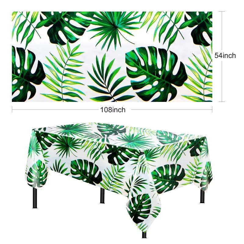 Tablecloth 1PCS PEVA Hawaiian Party Decoration Tableware Disposable Birthday Decoration Tabletop Decoration