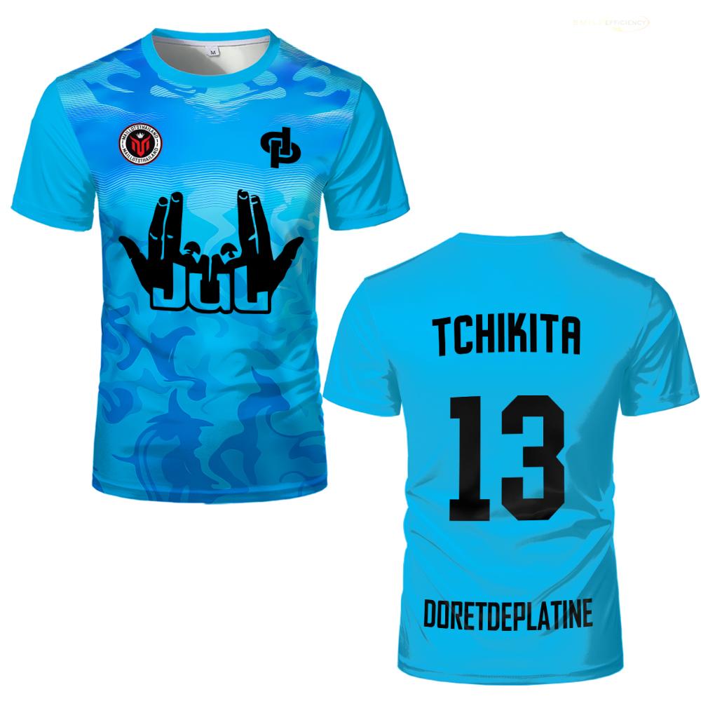 Maglia Estiva JUL Tchikita Youth Traspirante Asciugatura Rapida Allenamento Calcio T-shirt Uomo e Donna Moda Sportiva S