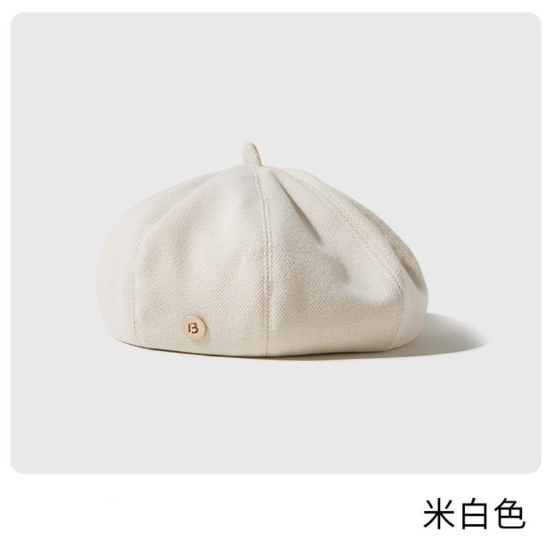 Beret children autumn and winter Internet celebrity temperament painter hat showing face small versatile big head circumference pumpkin bud hat