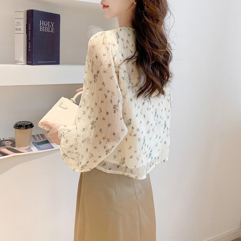 ITISF4 Women's Floral Lace Long Sleeve Top