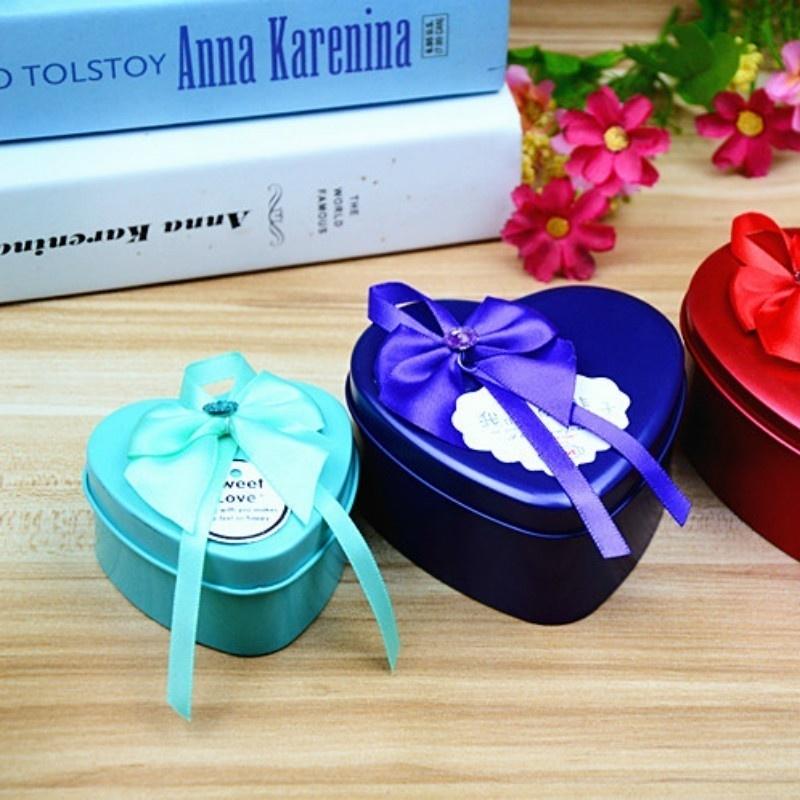 Heart Scented Bath Body Petal Rose Flower Soap Heart Metal Box  Rose Flower Decor Gift Romantic