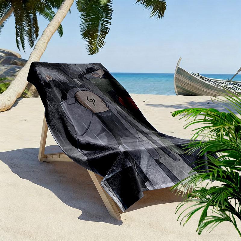 Naruto Kakashi Anime Print Beach Towel, Large Soft Quick Dry Towel for Beach Camping Swimming