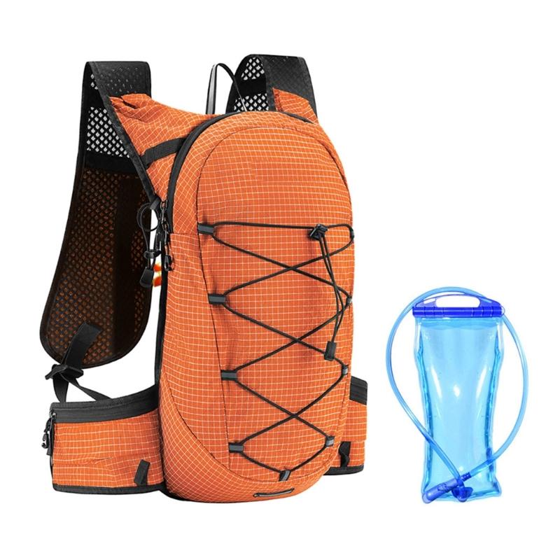 Hydrations Backpack Packable Hydrations Pack Water Backpack Water Bladder Bag for Running Cycling Camping Travel Daypack оранжевый
