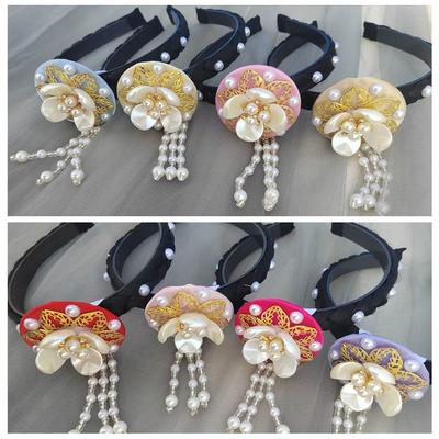 Flower Hanbok Hairband Tassels Stage Dance Hair Hoop Sweet Korean Headband  Performance