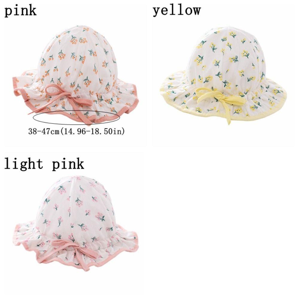 Lightweight Breathable Baby Hat Lovely Bow Sun Visors Infant Hat Adjustable Comfortable Fisherman Hat Girl