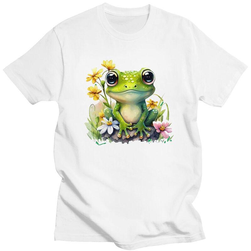 Custom Funny Frog T Shirts for Men 100 Cotton Tees Tshirt ShortSleeve Fashion Tshirt Clothes