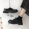 Black Small Leather Shoes Women's Japanese Jk Shoes Spring New British Style Versatile Retro Flat Shoes