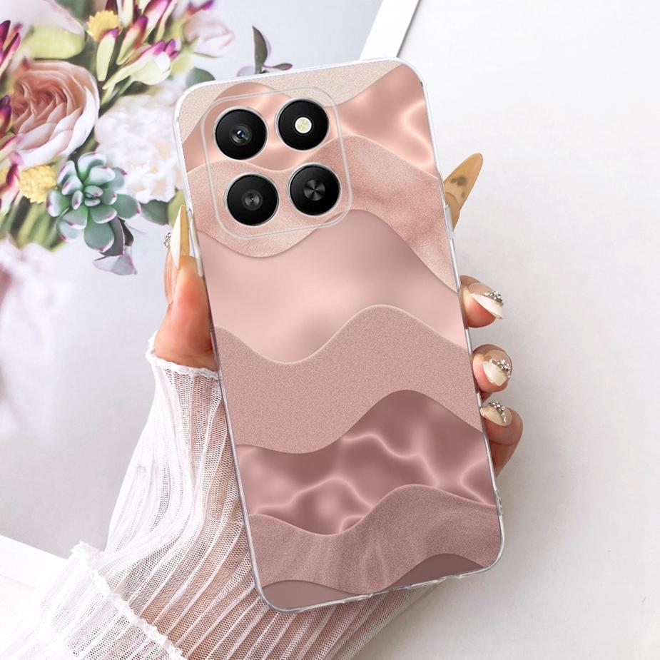 For Honor 400 Smart 5G Case LGN-NX1 Luxury Flowers Butterfly Painted Cover Silicone Case For Honor X7d X 7d HonorX7d Soft Fundas