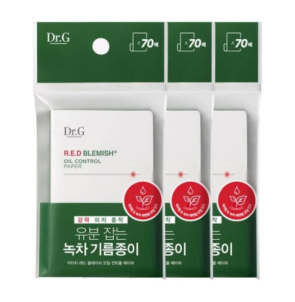 

Dr.G Красные матирующие салфетки (70 листов × 3 пачки) – Салфетки для удаления жирного блеска с зеленым чаем для чувствительной кожи, корейские