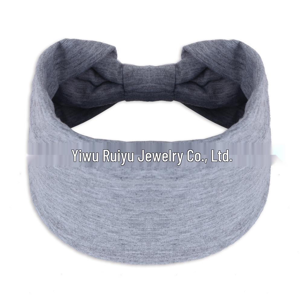 Cross-Border Women's Wide Cotton Elastic Sports Headband