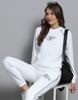 ROCK.IT from house of Monte Carlo Womens Self Design White Round Neck Full Sleeve Sweatshirt