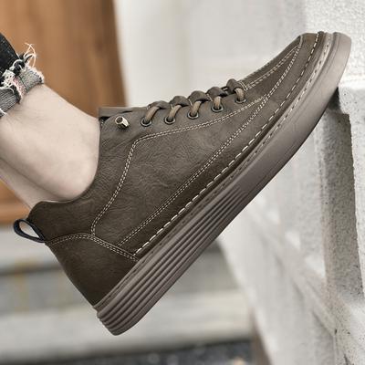 Mode Chaussures Vulcanisées pour Homme en Cuir Véritable Nouveaux Chaussures pour Homme Bottines pour Homme de Haute Qualité Chaussures Décontractées pour Homme Cuir de Vache Baskets pour Homme