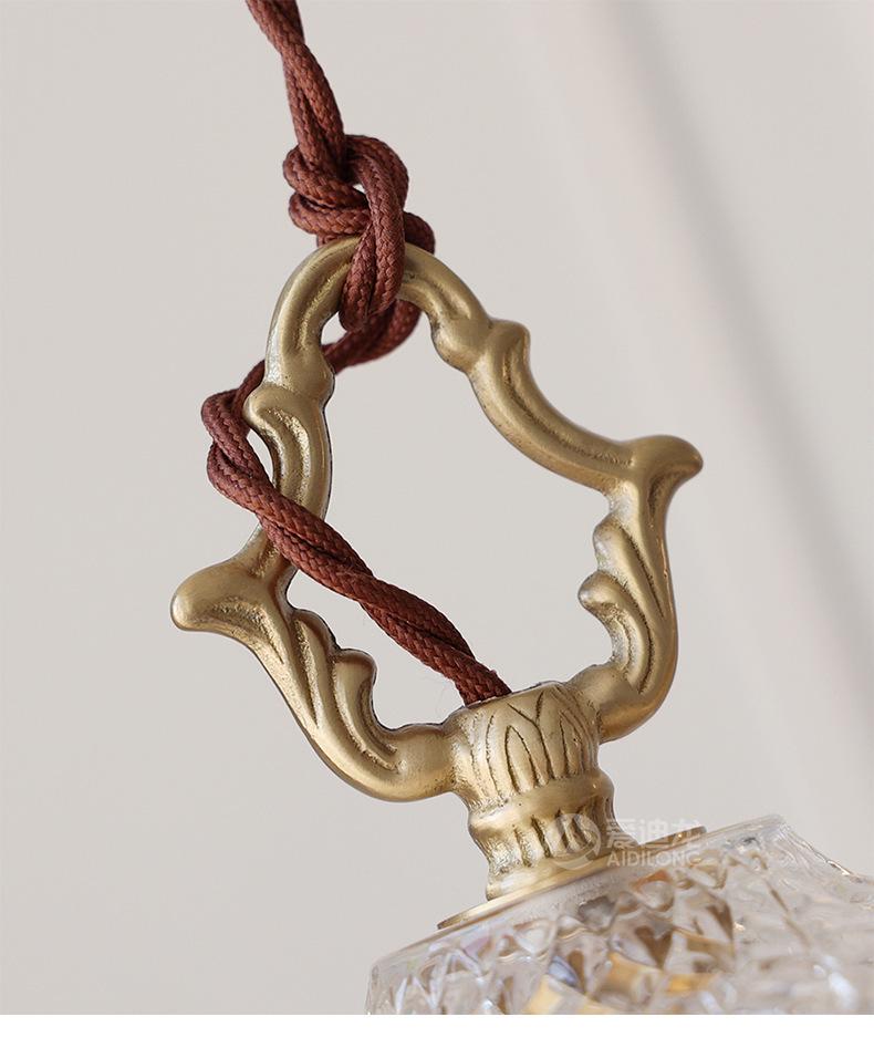 American Retro Crystal Chandelier for Hallway, Bedside, Balcony, and Cloakroom.