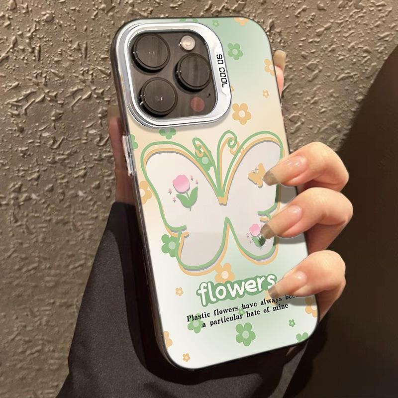Butterfly Camellia Is Suitable for Apple 16promax Mobile Phone Case iPhone15plus Anti-drop 14 New 13 Personality Xs.