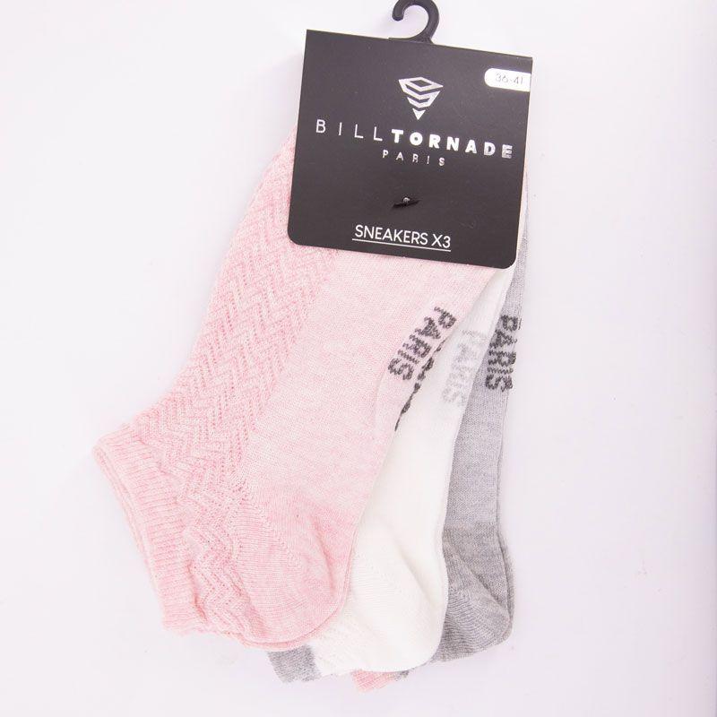 Chaussettes x3 bill tornade 36/42 fantaisie 11088 Femme BILL TORNADE