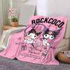 1pc My Melody & Kuromi Blanket, Soft Throw for Room Decor, Perfect Gift for Family and Friend, Living Room, Travel, Camping, Car Blankets, Beach, Offi