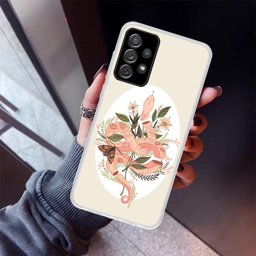 Animal The Snake and Fern Phone Case For Samsung Galaxy A17 A57 A37 A16 A26 A36 A56 A15 A25 A35 A55 A14 A13 A54 A53 A34 A24 A33