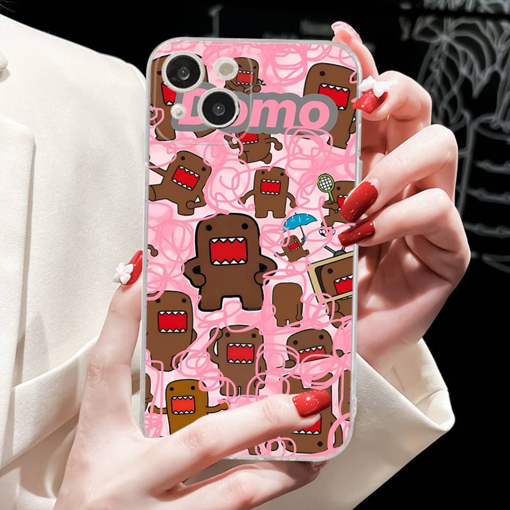 Cute Domo Kun Phone Case For IPhone 17 16 15 14 13 11 12 Pro Max 16 Plus Transparent