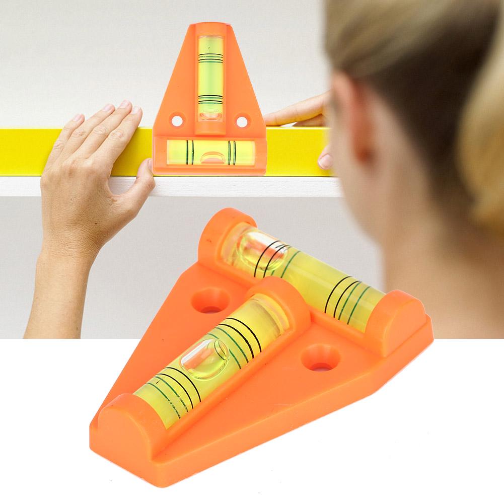 Instrumento de medición Nivel T Burbuja con orificio de instalación Herramienta de medición para cámara(naranja)