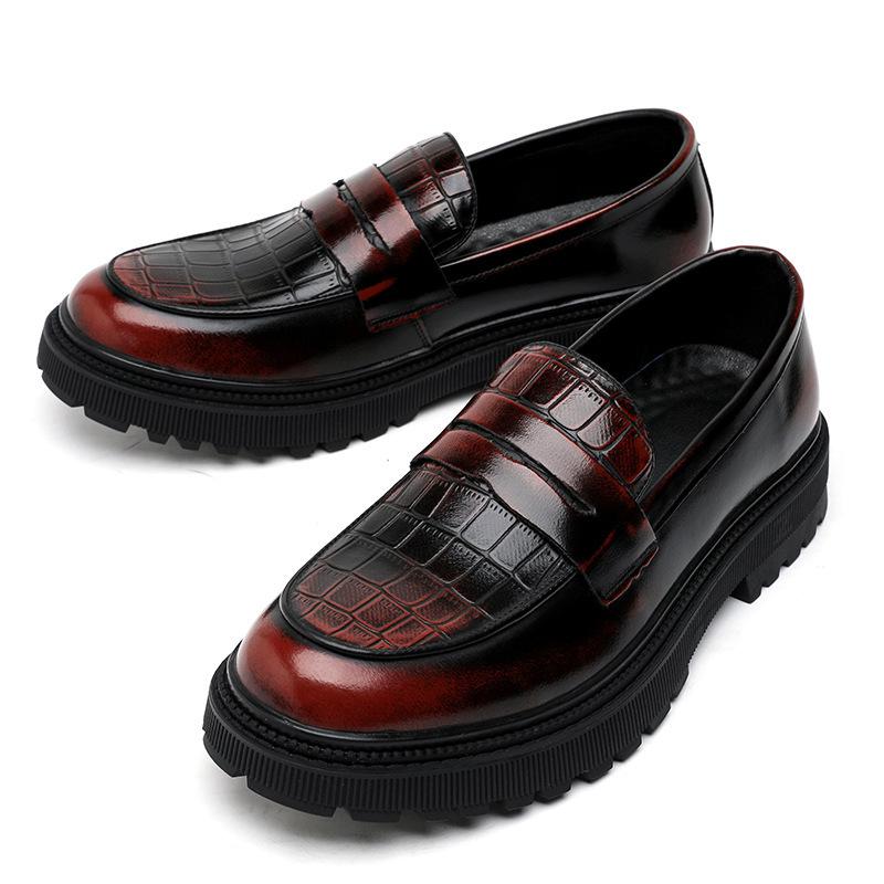 Big-headed Leather Shoes In Spring and Autumn Men Pedal Lazy People Laughing Business Formal Wear Groom Wedding Shoes