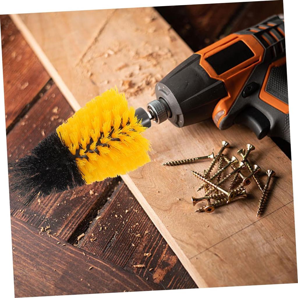 TOPPERFUN 2pcs Clean Brush Head Drill Wheel Cleaning Brush Cleaning Scrub Brush They Detail