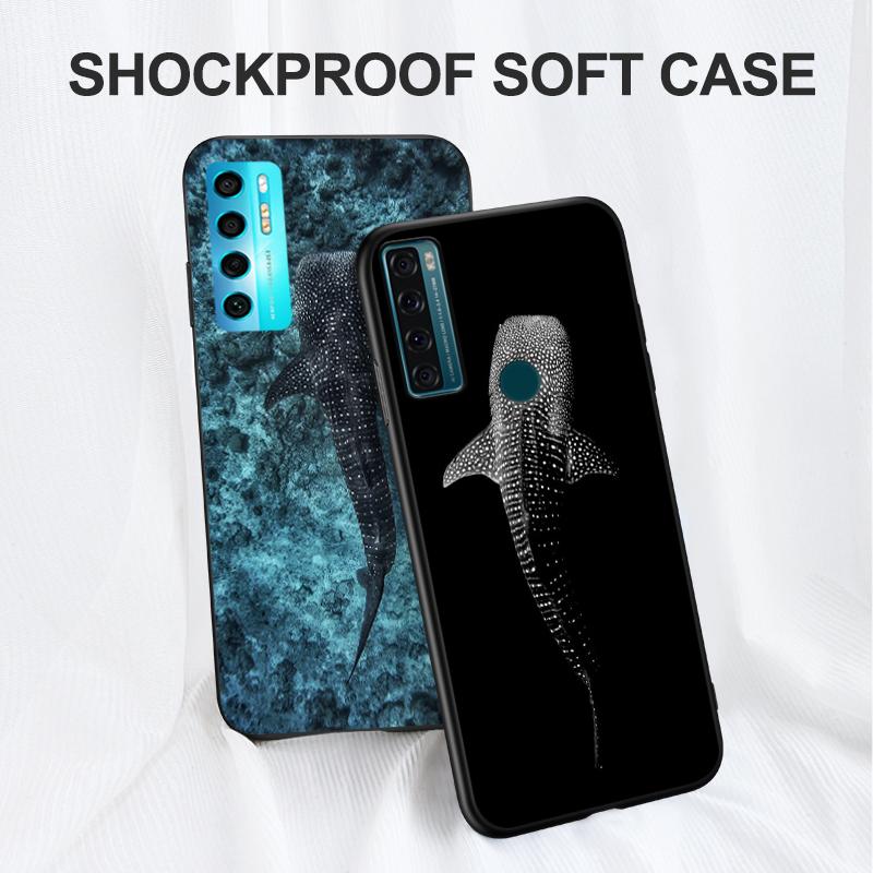 Black Tpu Case For Oneplus 8 Pro 8t 9 9R Nord 2 Ce N10 N100 N200 4G 5G  Whale Shark