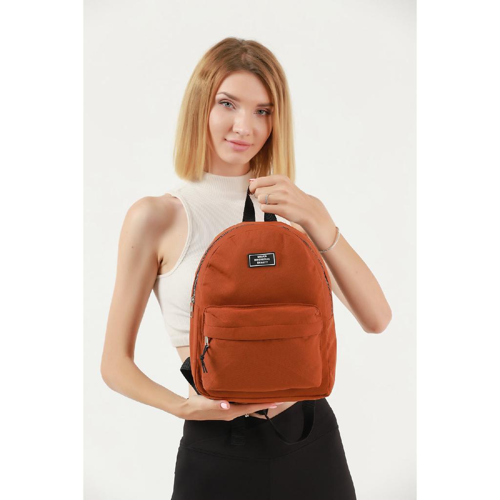 Schwarzer U21 Unisex-Rucksack mit Reißverschluss und 2 Fächern auf der Vorderseite, detaillierter Canvas-Stoff, Größe L:32 cm E:24 cm Breite:11. Jh