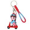 Cute Cartoon Electric Car Boy Girl Couple Keychain Internet Celebrity Creative Decoration Small Gift