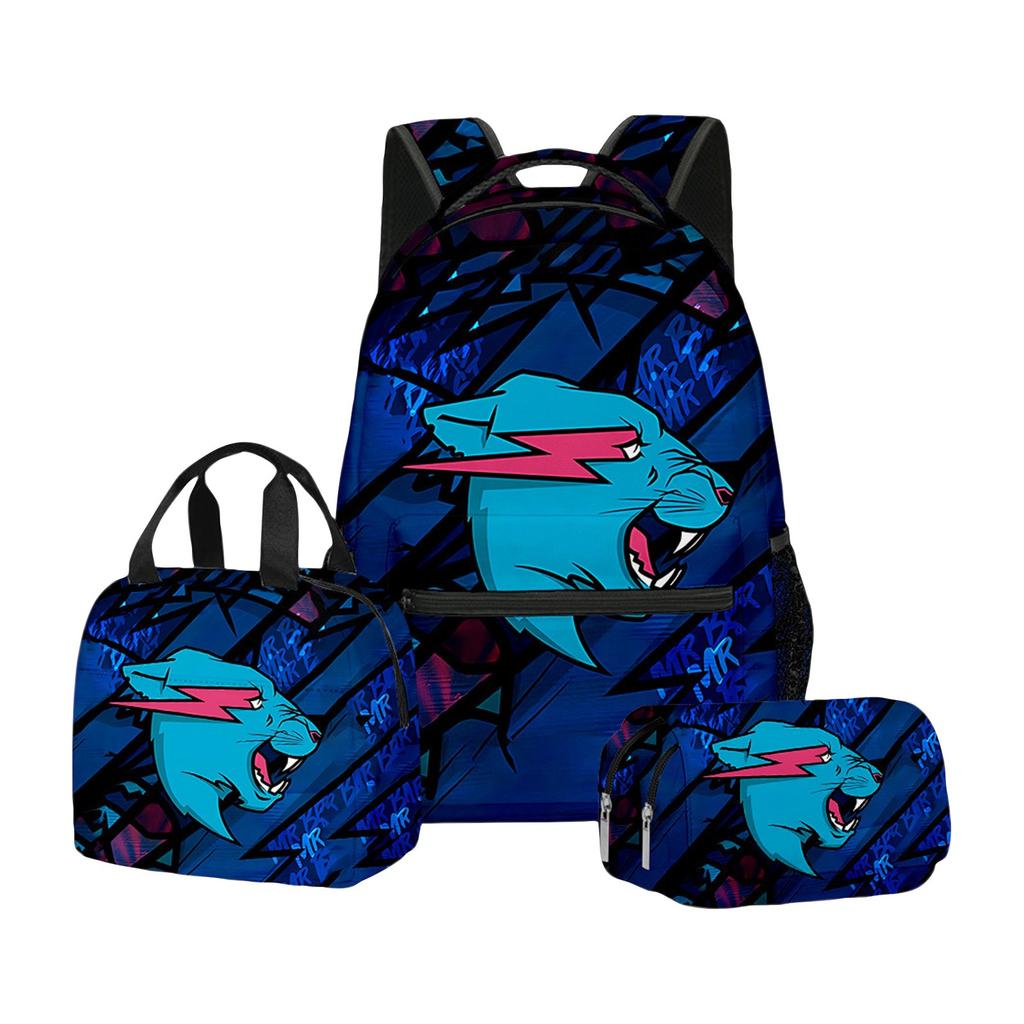 Anime Peripheral Casual Backpack Student Backpack, Back-to-school  Gift, School Bag, Lunch Bag, Pencil Bag Three-piece Set