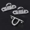 1/5pcs Hooks Eye Plate Heavy Oblong Duty Steel Stainless Pad Mount Wall U Boat Ceiling Hanger Ring Garage Hammock D Design Shape