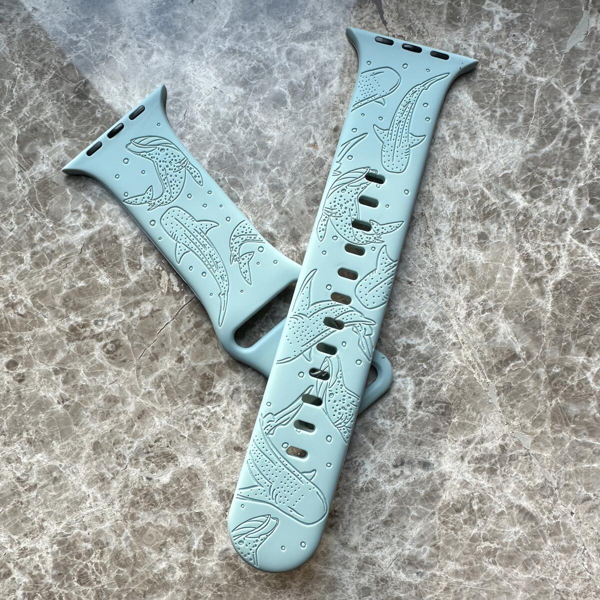 

Laser Engraved Whale Silicone Strap for Apple iWatch S10/11 42/44/45/46/49mm